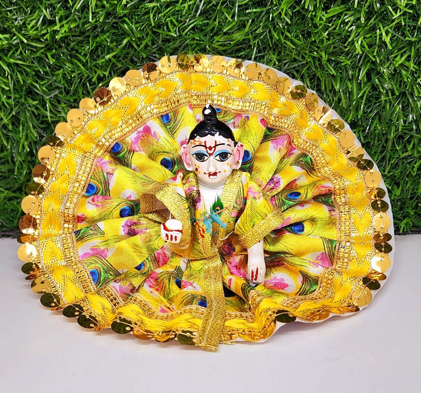 laddu gopal morpankh print fancy dress