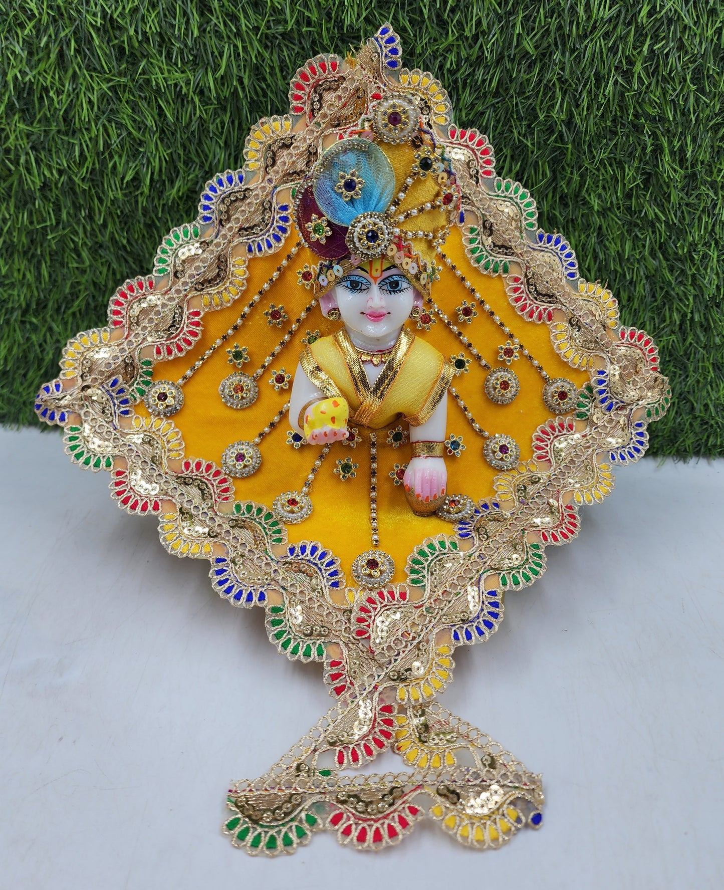 Yellow shaneel kite Makar sankranti special dress for laddu gopal ji