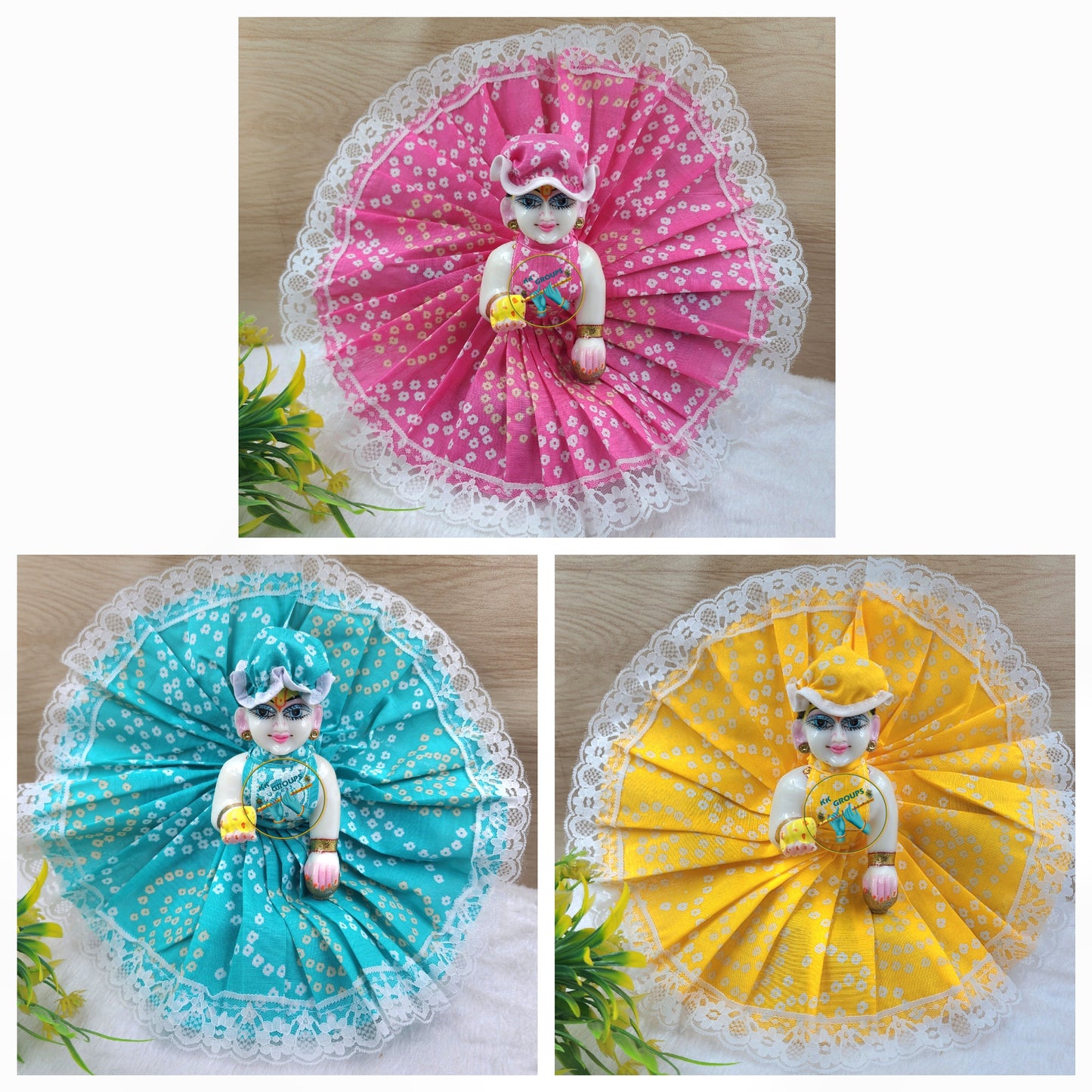Summer Special soft febric cotton dress pack of 3 random colours