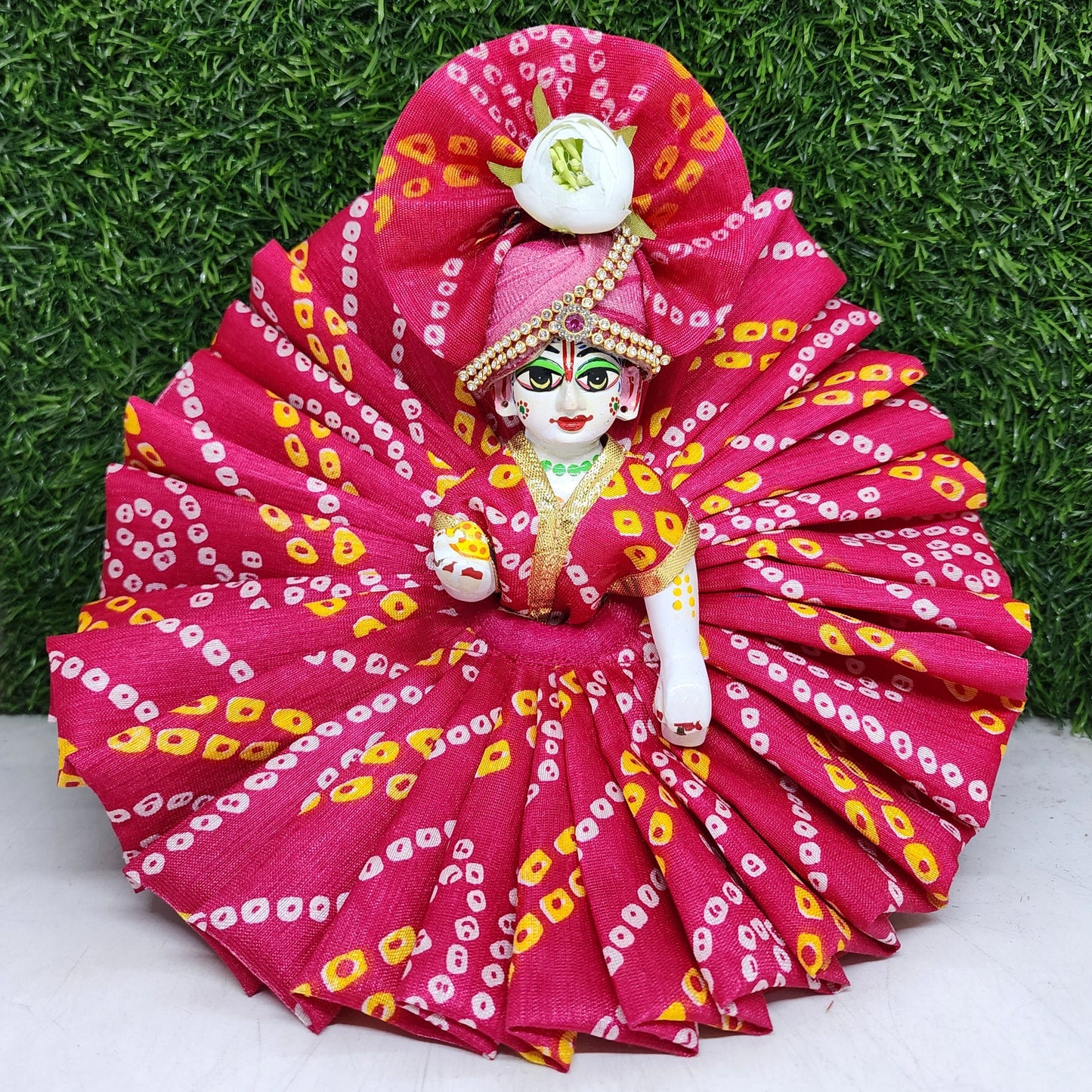 Rani bandhej Premium Summer Dress for laddu gopal ji