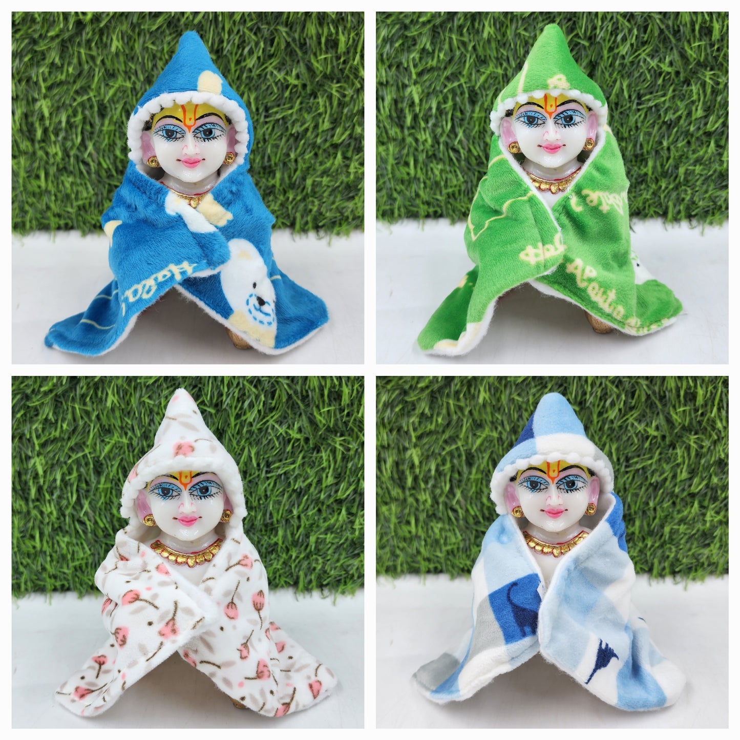 Winter Special Bonded Ponchu Pack of 4 ( Random color and print )