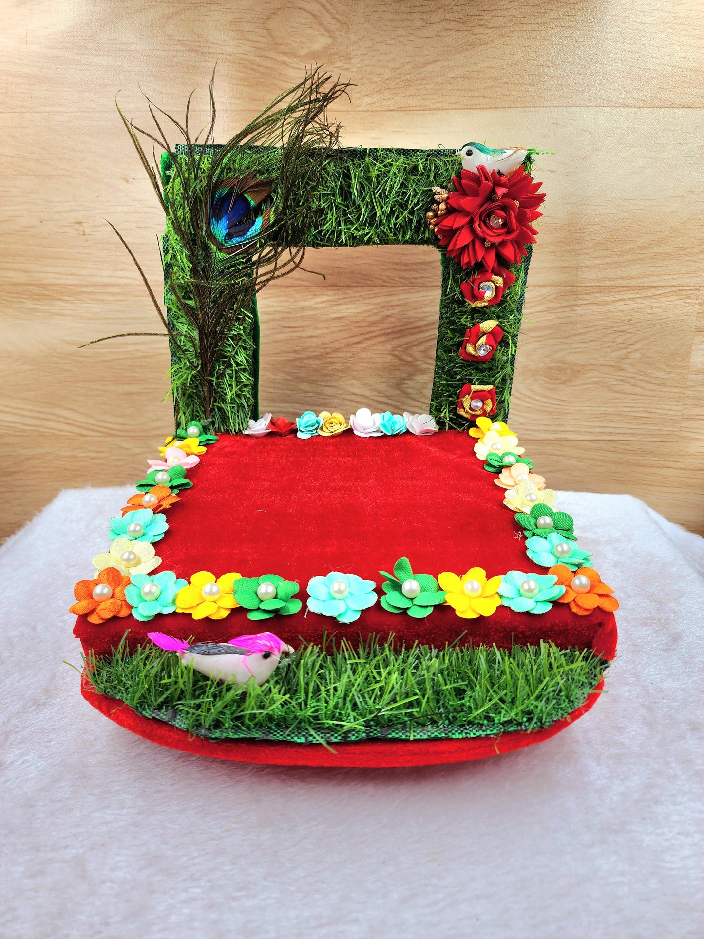 Beautiful Garden style singhasan for laddu gopal ji