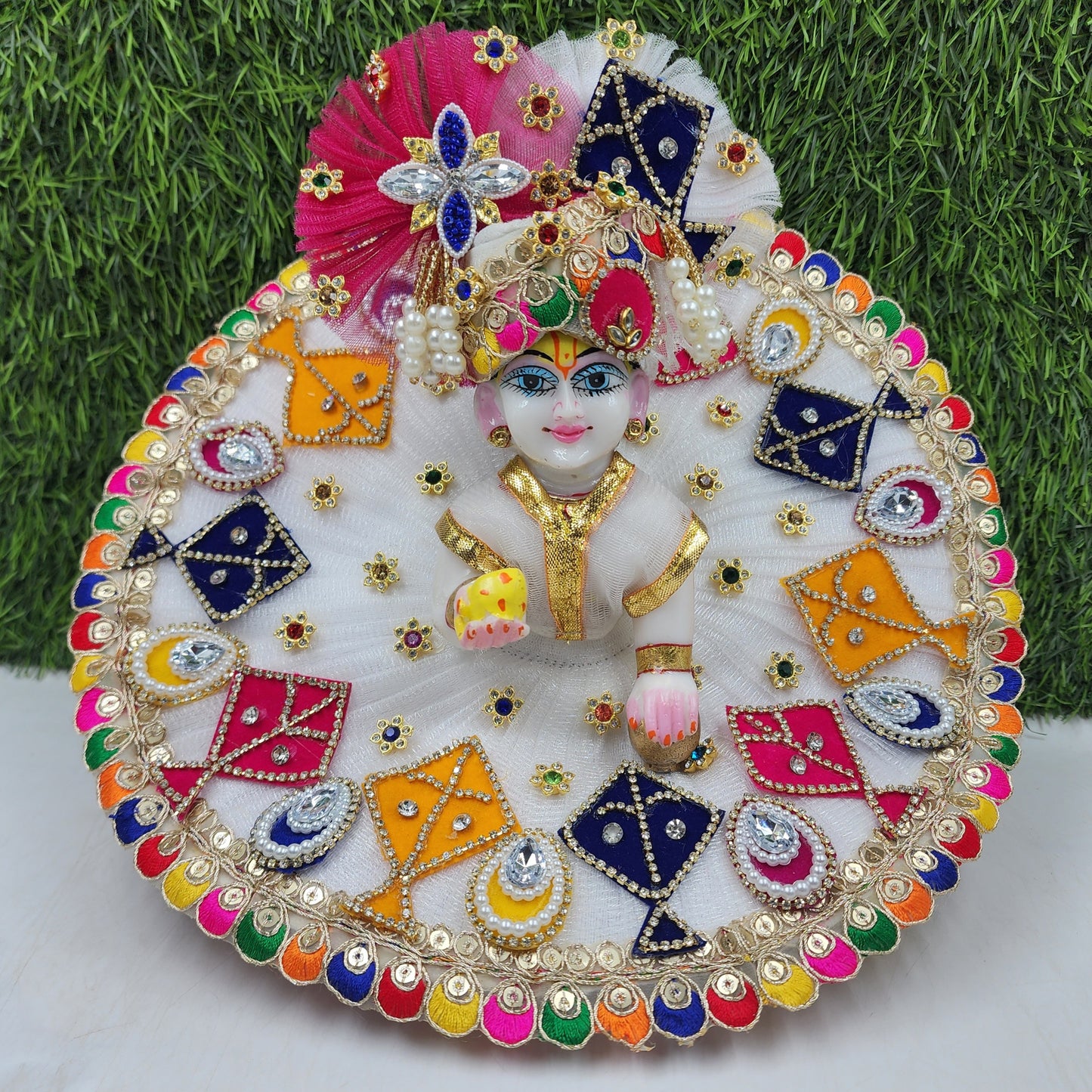 Multi kite heavy Makar sankranti special dress for laddu gopal ji