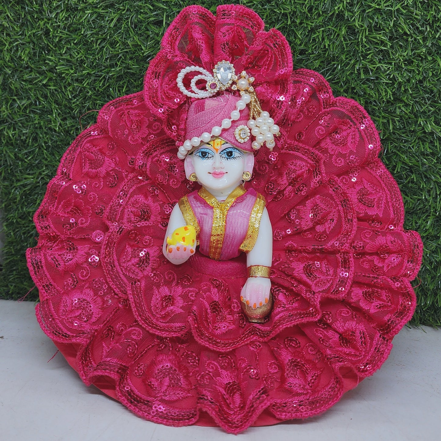 Beautiful rani dress for laddu gopal ji