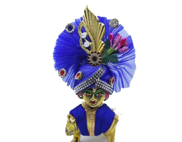 bebautyfull royal blue pagdi for laddu gopal ji