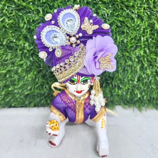 Purple with lavender pagdi for laddu gopal ji