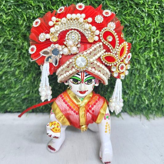 Red pagdi for laddu gopal ji
