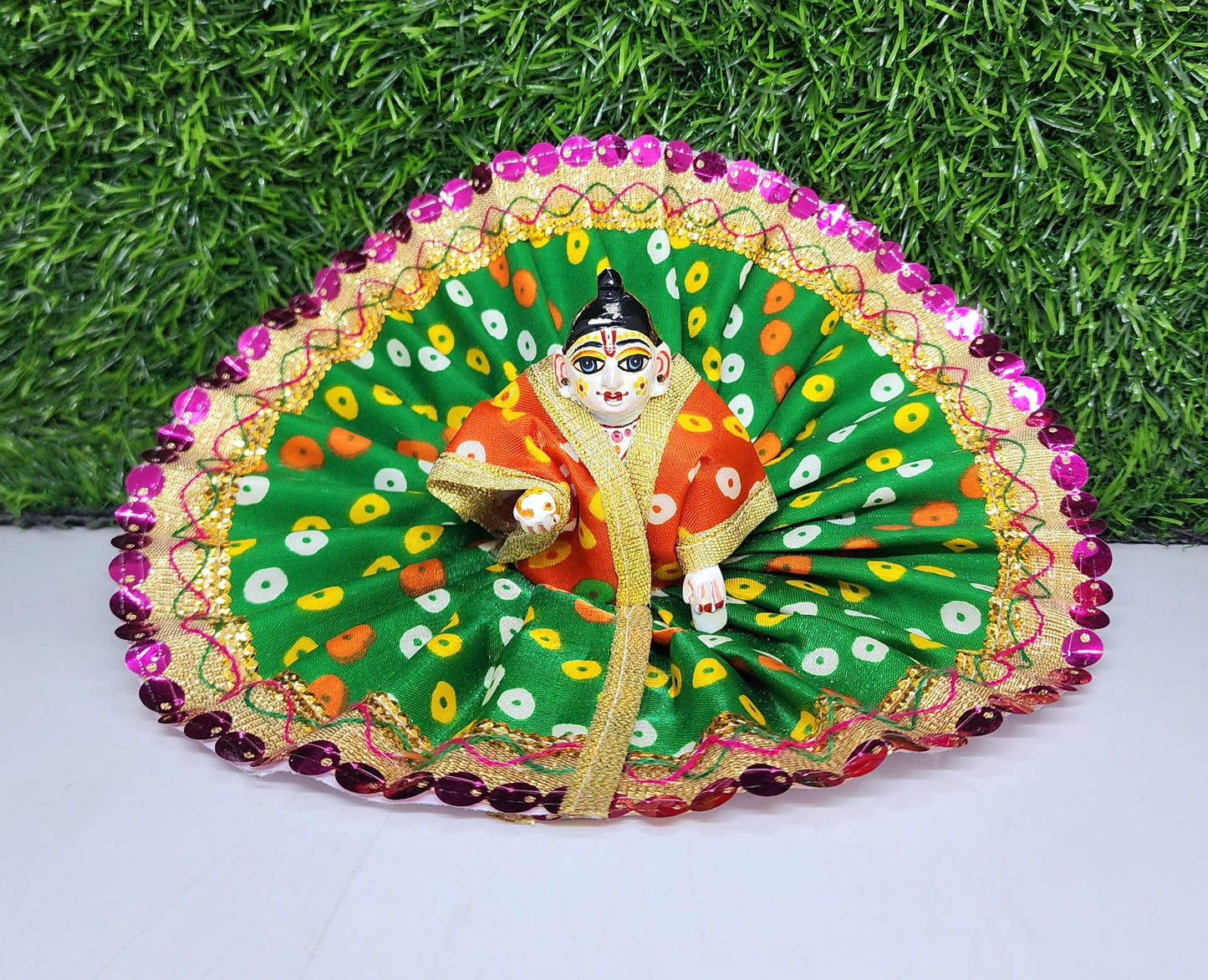 laddu gopal beautiful circle print design dress