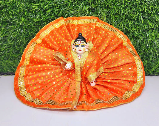 laddu gopal beautifull dot design with lace fancy dress
