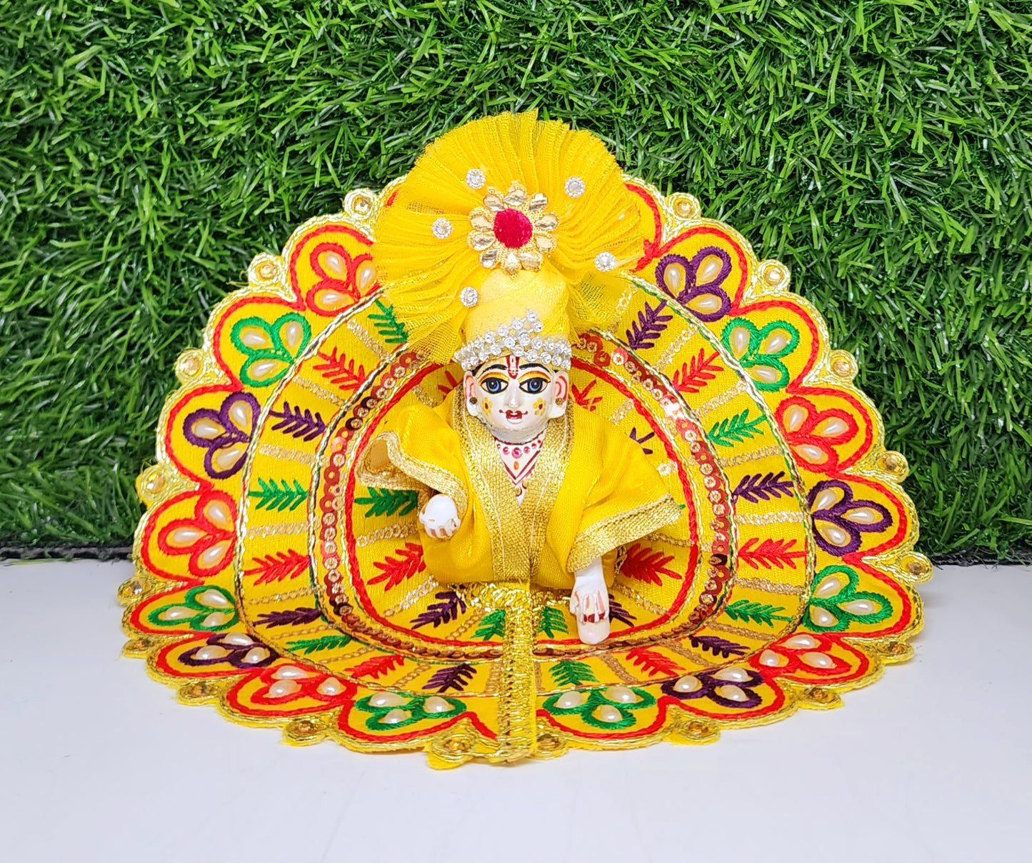 ladoo gopal spcial design embroidery dress