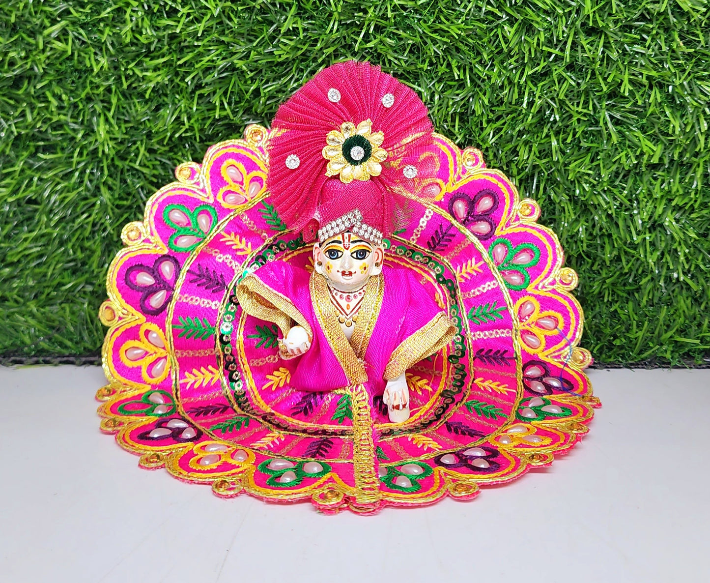 ladoo gopal spcial design embroidery dress