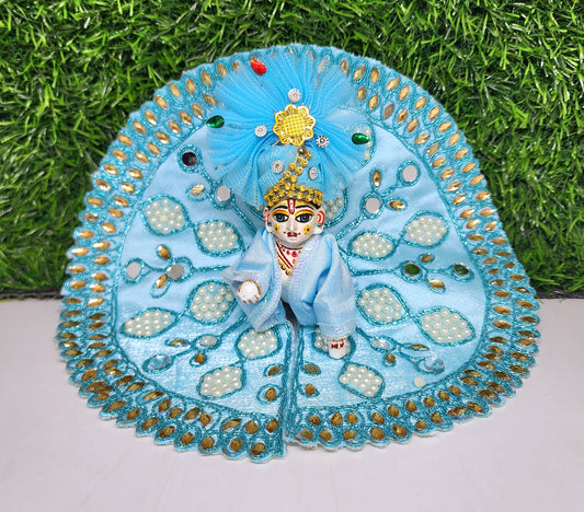 laddu gopal beautiful heavy  stone designer embroidery dress