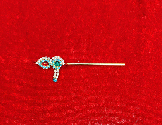 cute zari bansuri for laddu gopal ji [ height - 2inch ] [MB - 34]