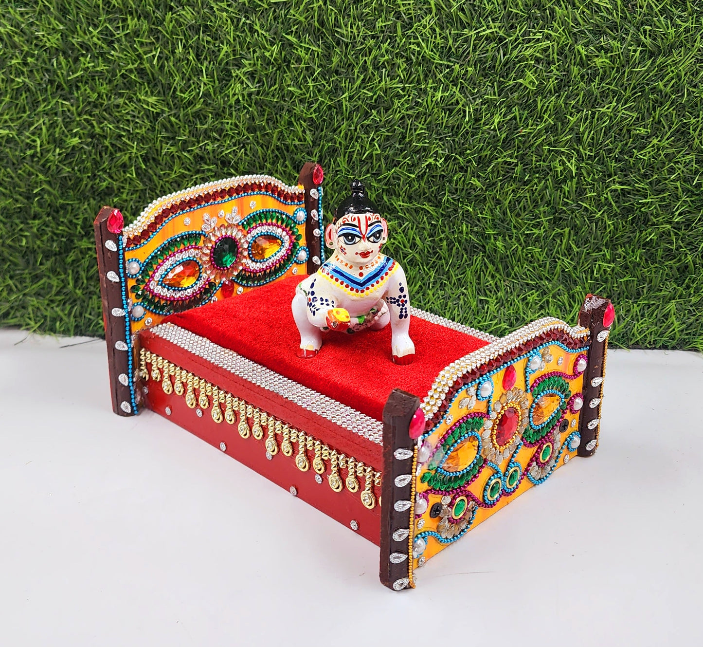 heavy janmashtami special bed for laddu gopal ji