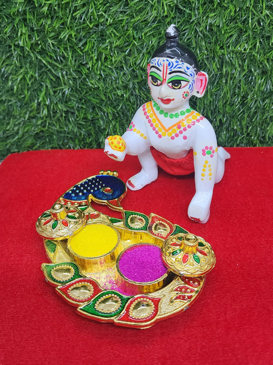 Holi Plate For Laddu Gopal Ji