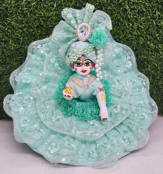 Beautiful Sea green dress for laddu gopal ji