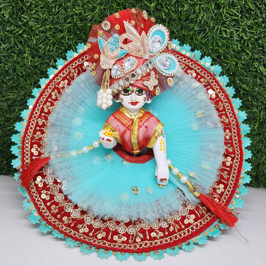 Beautiful Sea Green Heavy dress for laddu gopal ji