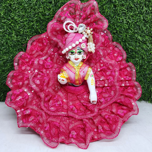 Beautiful rani dress for laddu gopal ji