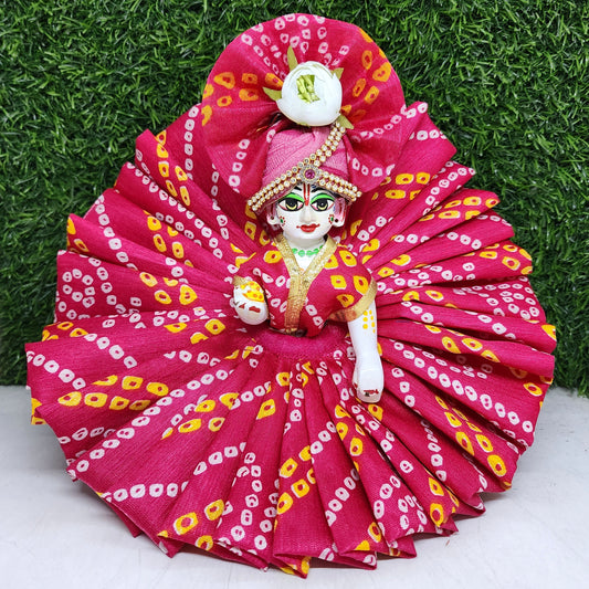 Rani bandhej Premium Summer Dress for laddu gopal ji