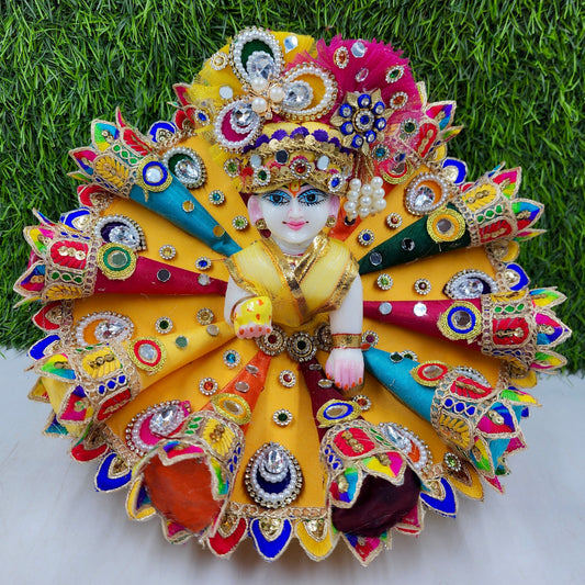 Trending cone dress for laddu gopal ji with pagdi