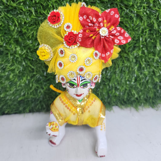 Yellow pagdi for laddu gopal ji