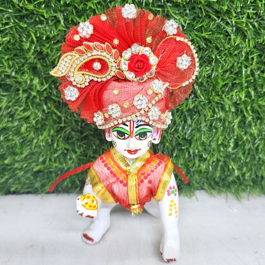 Red pagdi for laddu gopal ji