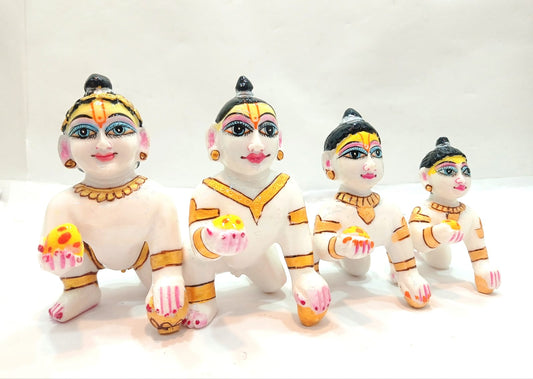 Laddu gopal idol with makeup , fibre material , superb quality