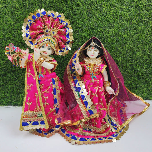 Pink dress for Radha Krishna