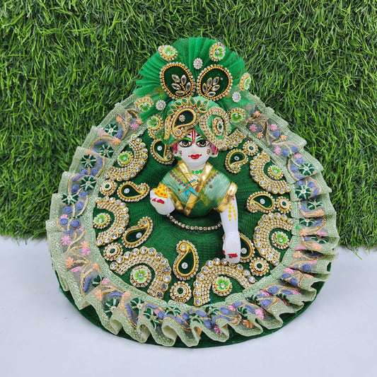 Dark Green Heavy dress for laddu gopal ji