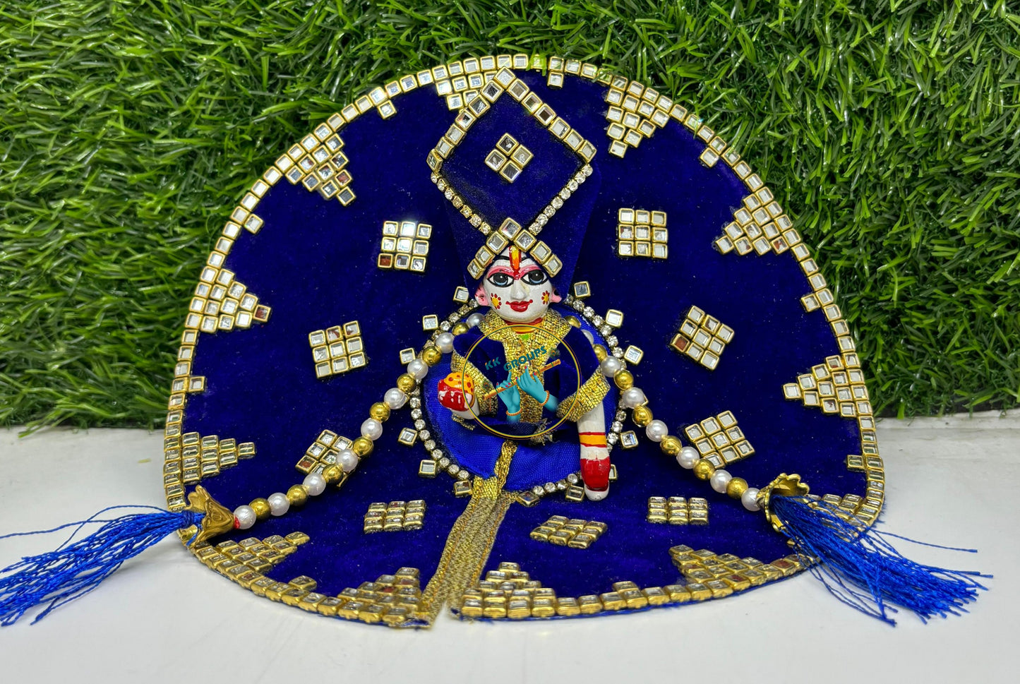 Laddu gopal blue designer dress