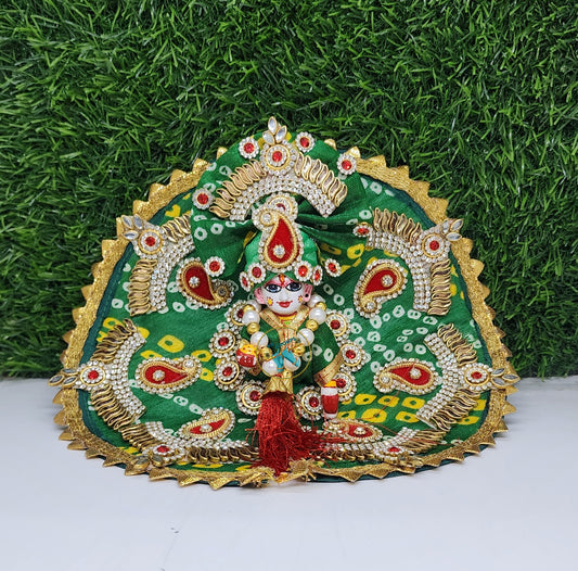 Laddu gopal ji green bandhej har Dress special for diwali
