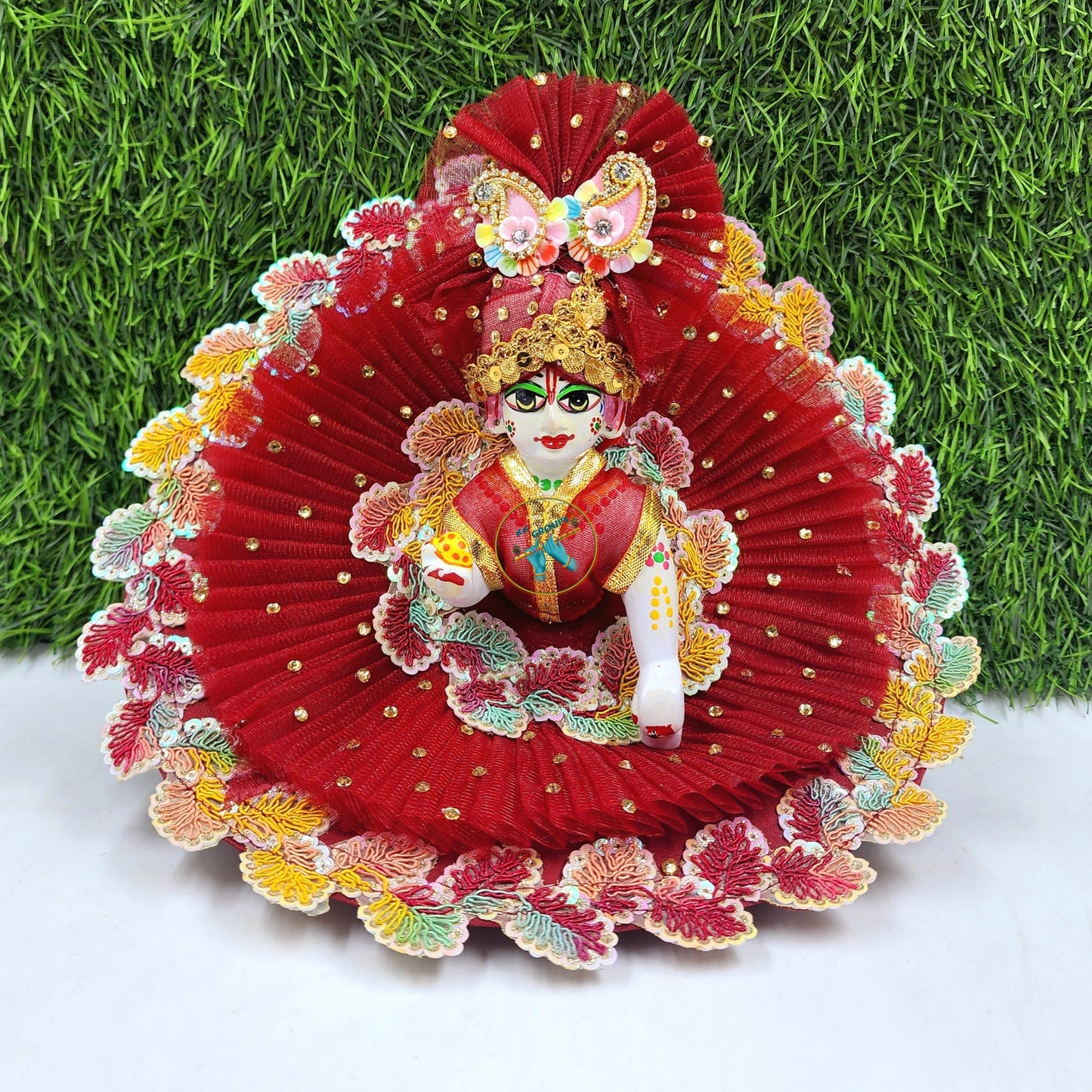 Beautiful Mehroon dress for laddu gopal ji