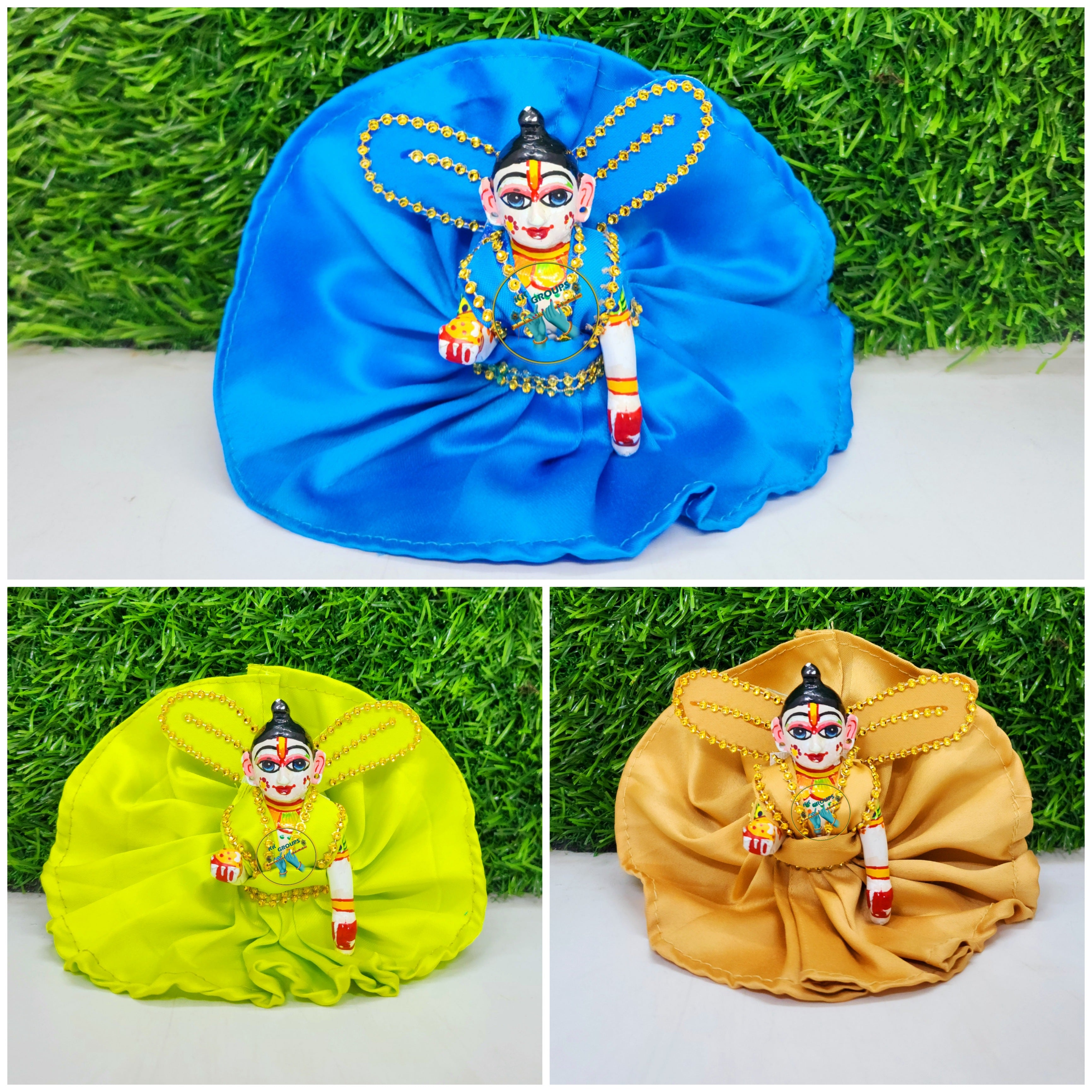 Buy Brij Sugandha Laddu Gopal Dress Set for Summer - Pure Cotton Soft Dress  for Ladoo Gopal Summer Dress (3) Online at Low Prices in India - Amazon.in