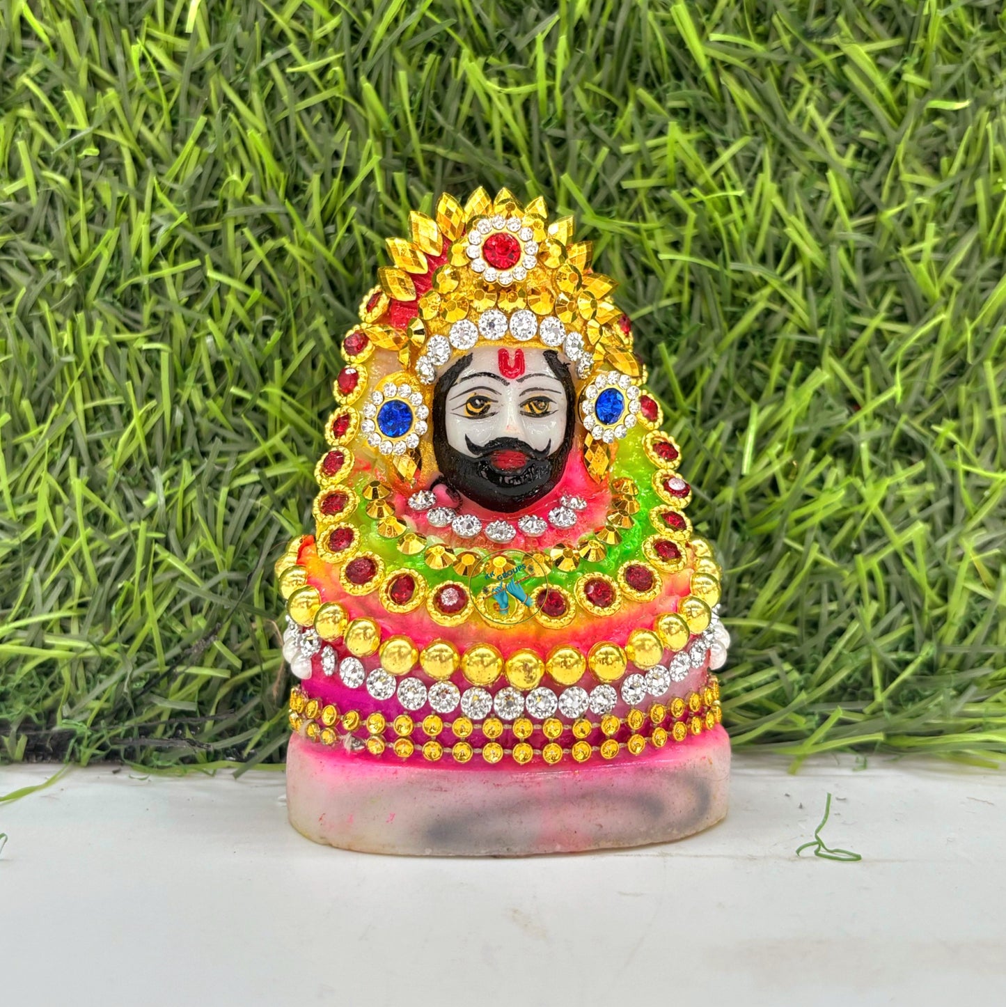 Khatu Shyam ji Idol Polyresin Material [Height - 3.5inch]