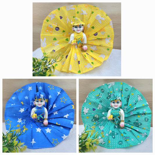 summer specail soft fabric cotton dress pack of 3 random colours and prints