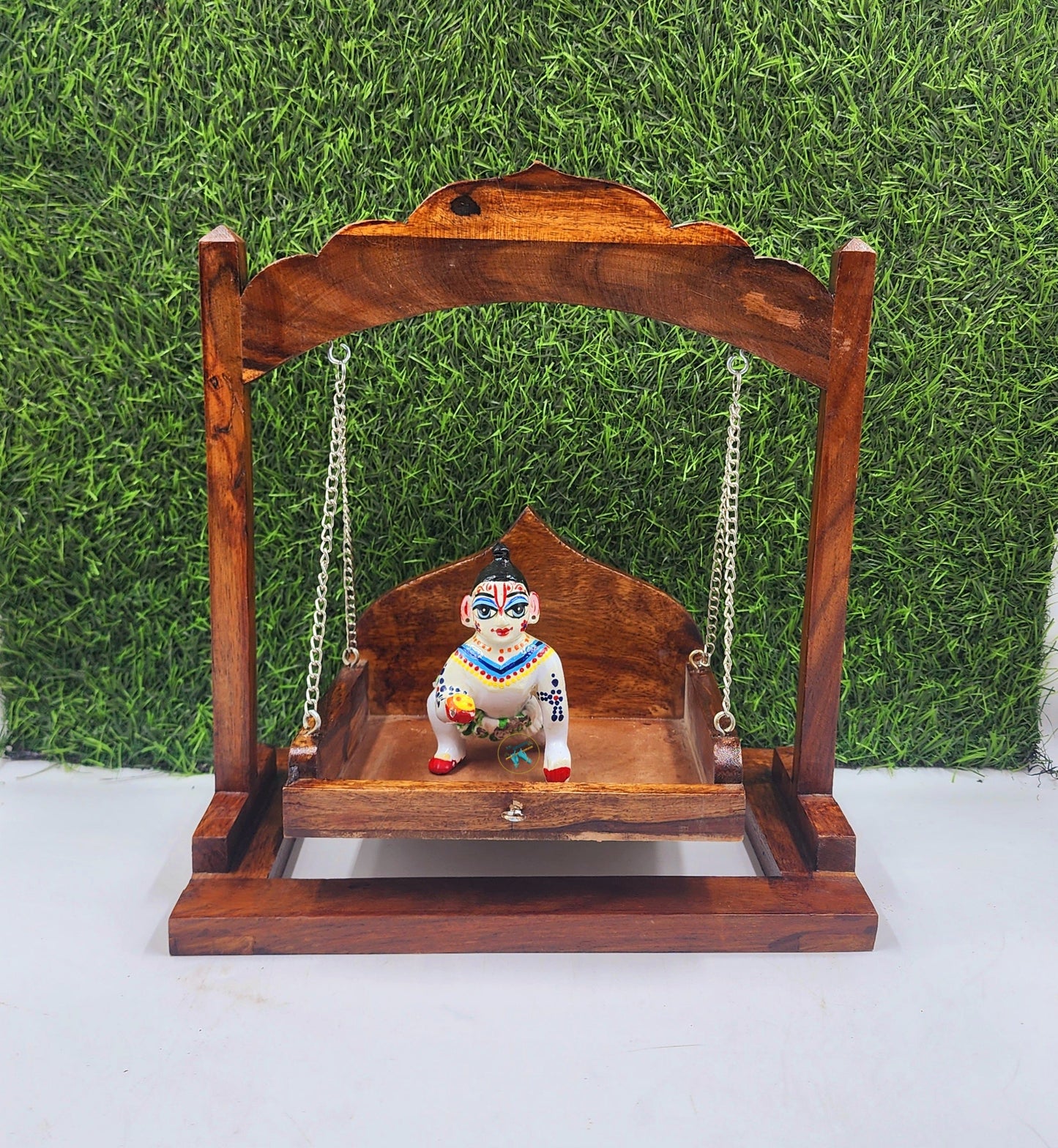 Plain wooden jhula for laddu gopal ji (box packing)