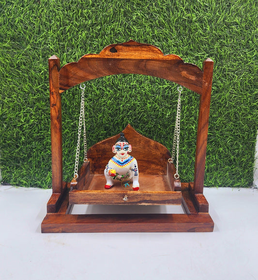 Plain wooden jhula for laddu gopal ji (box packing)