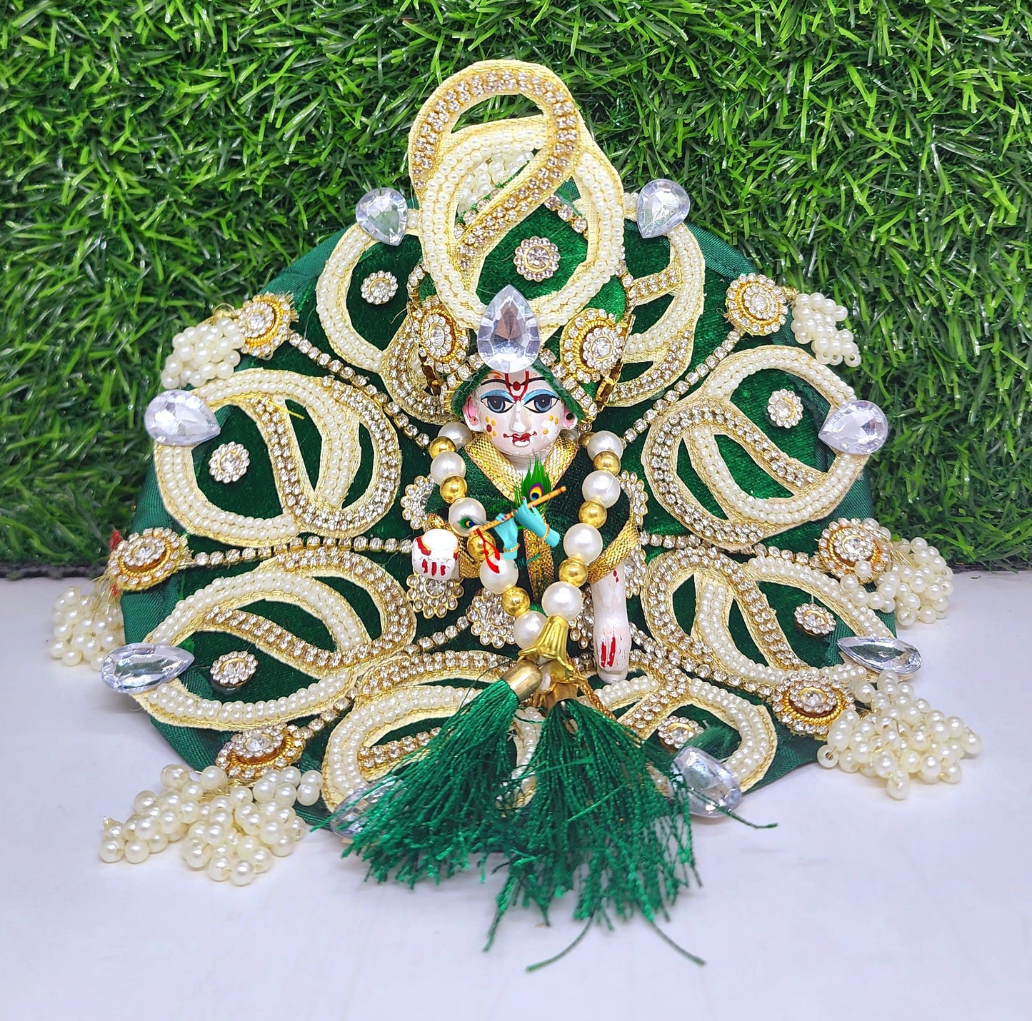 laddu gopal janmashtami special heavy dress with pagdi and patka