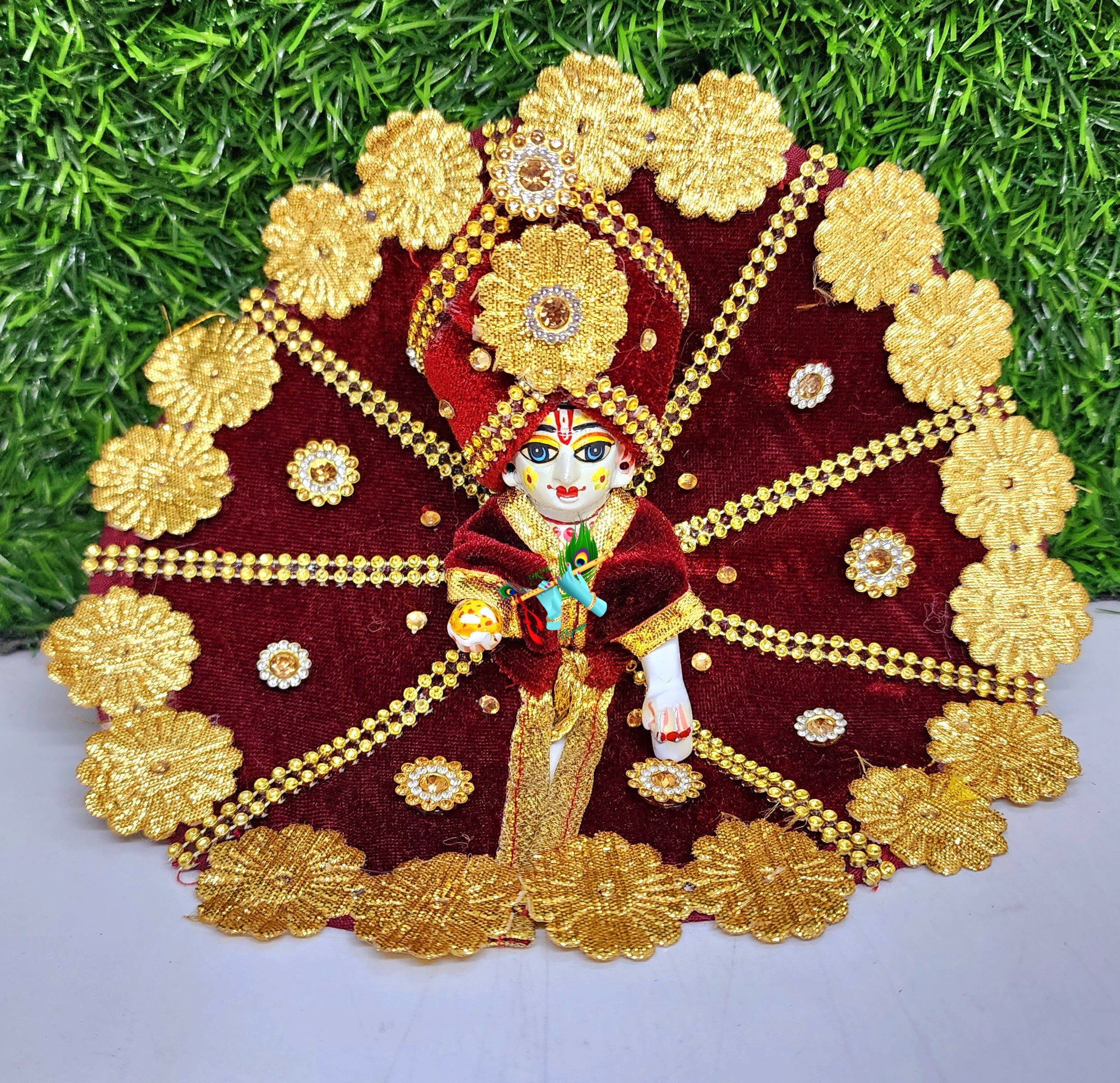 Kanha Poshak 3-NO PLANE DESIGN DRESS WITH POUNCHU-1PCS FOR BAL GOPAL JI  KANHA JI Dress Price in India - Buy Kanha Poshak 3-NO PLANE DESIGN DRESS  WITH POUNCHU-1PCS FOR BAL GOPAL JI