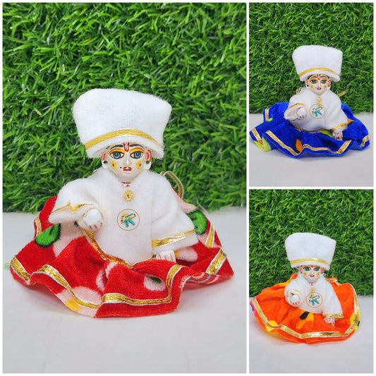 Laddu Gopal Winter Special Lehria Suit Pack of 3