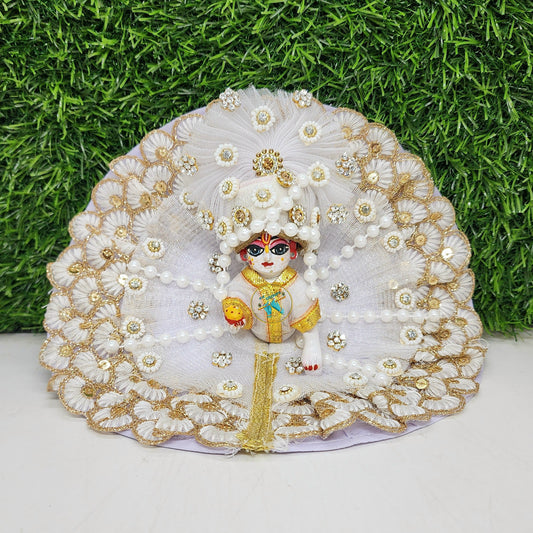 Cute white dress for laddu gopal ji special for sharad purnima