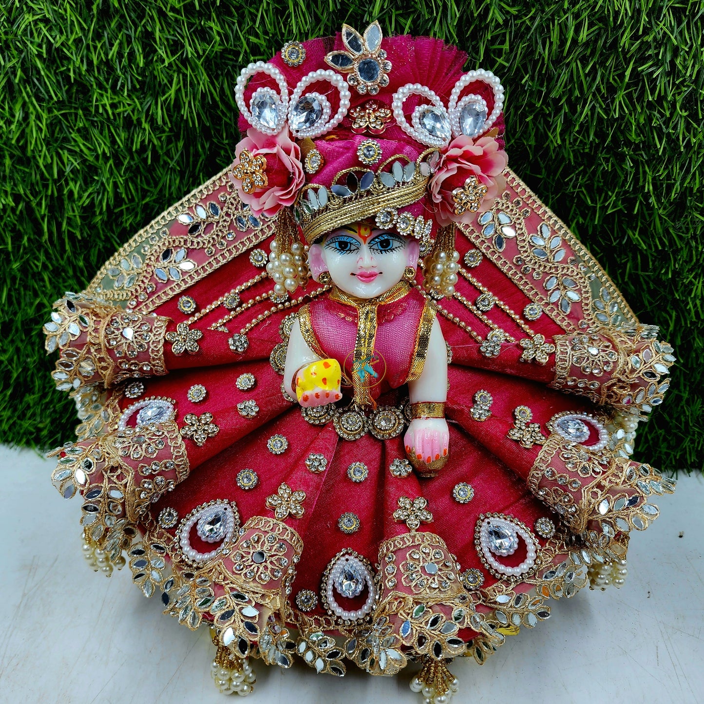 Rani Festive Special Heavy Dress for Laddu Gopal Ji