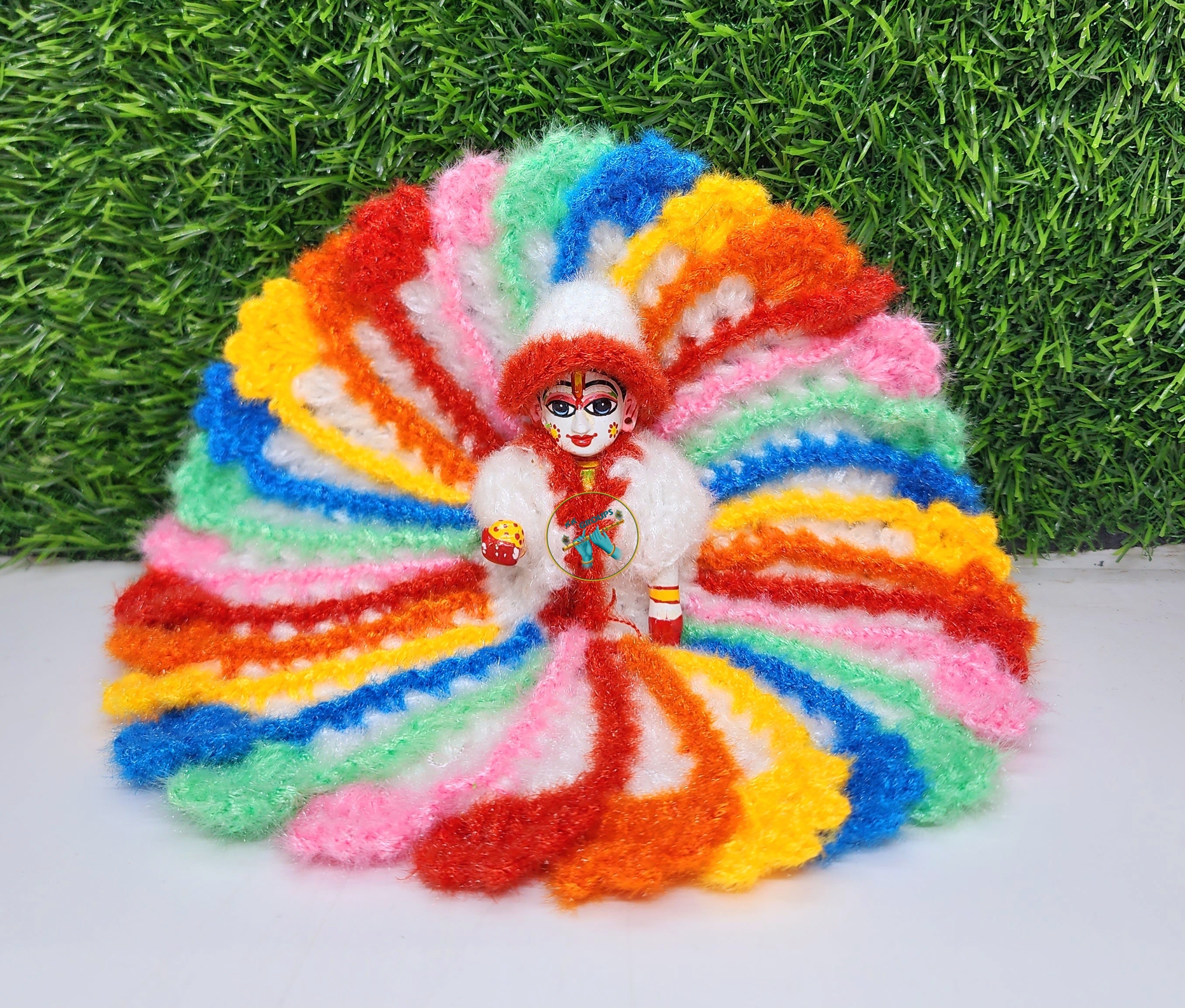 Pink-Maroon Soft Woolen Flower Shape Kanha ji Dress with Woolen Cap - – The  Fun Basket®