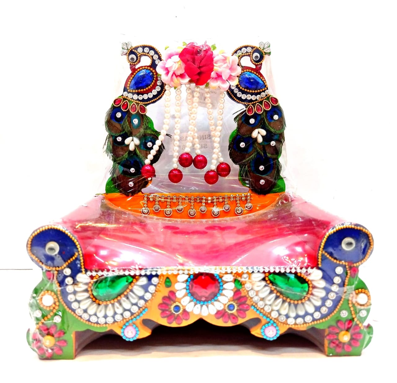 Wooden Laddu Gopal Ji Bed/Singhasan Soft Fabric For Kanha Ji, Yellow | eBay