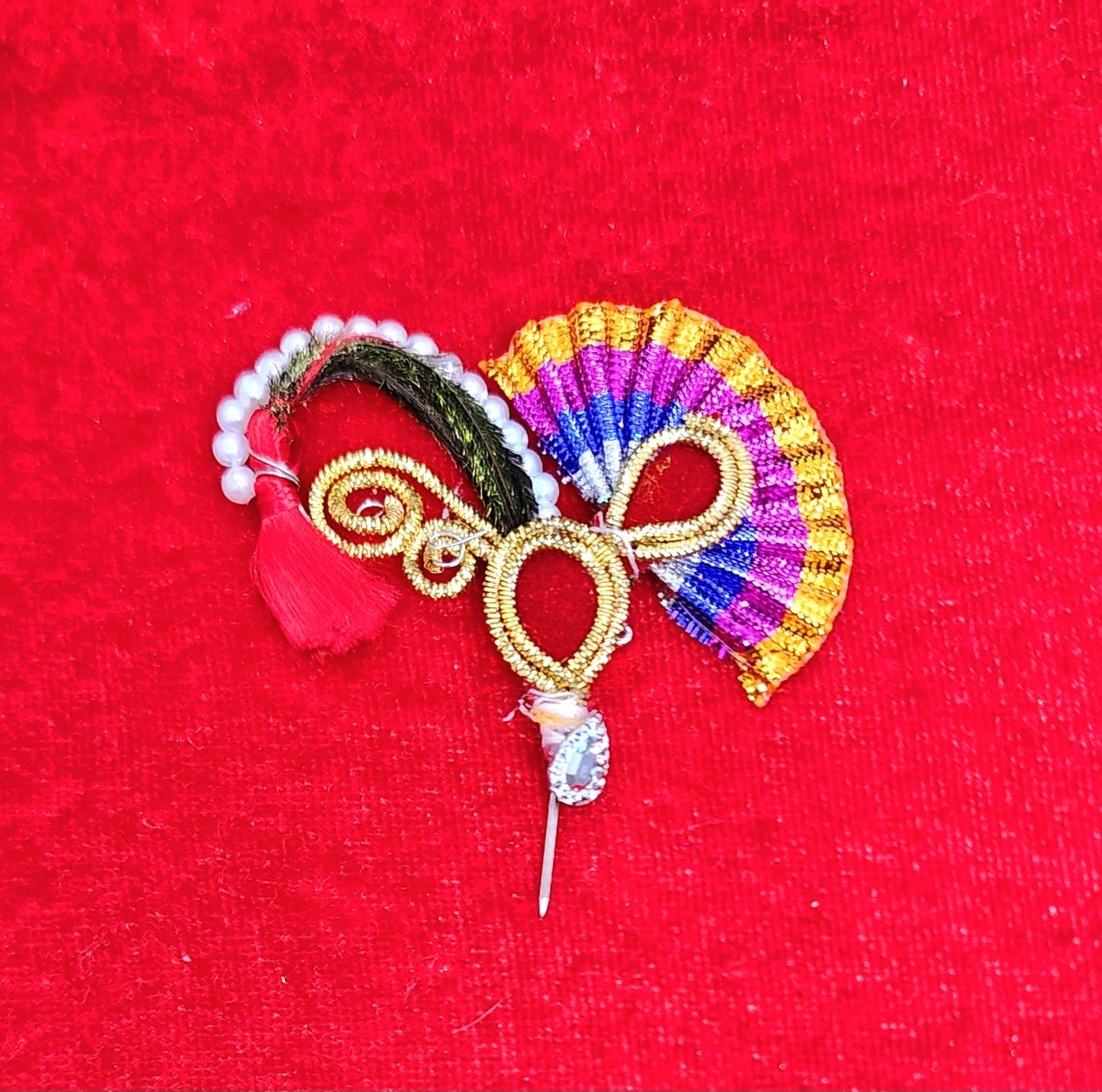beautiful laddu gopal feather kalngi [KG - 9] ( random colour )