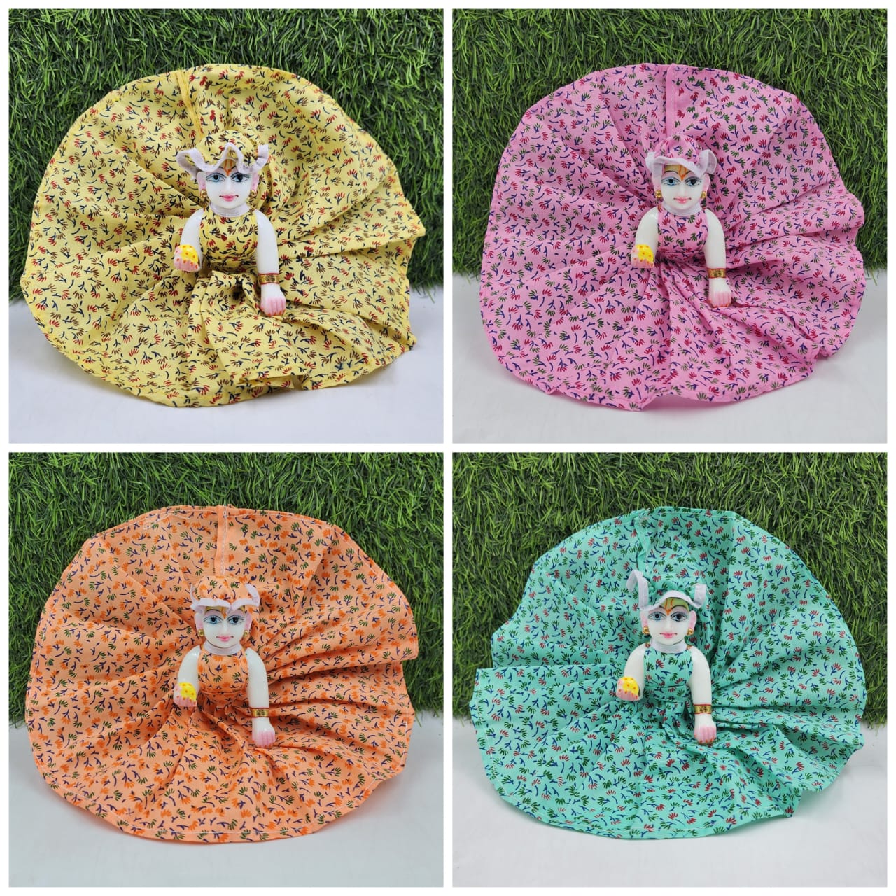Bright Color Cotton dress pack of 4