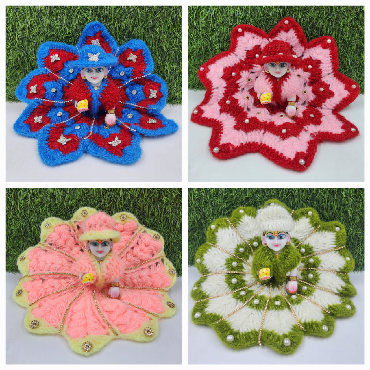 Designer Woolen Dress Pack of 4 {Random Designs}