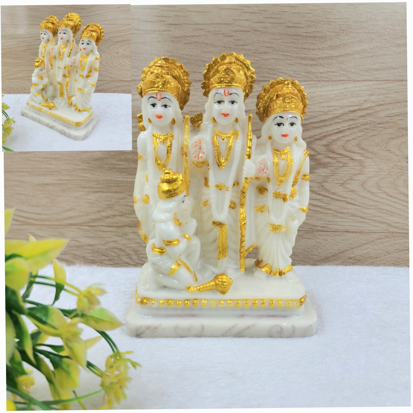 Beautiful Ram Darbar With Hanuman Ji [ White colour ]