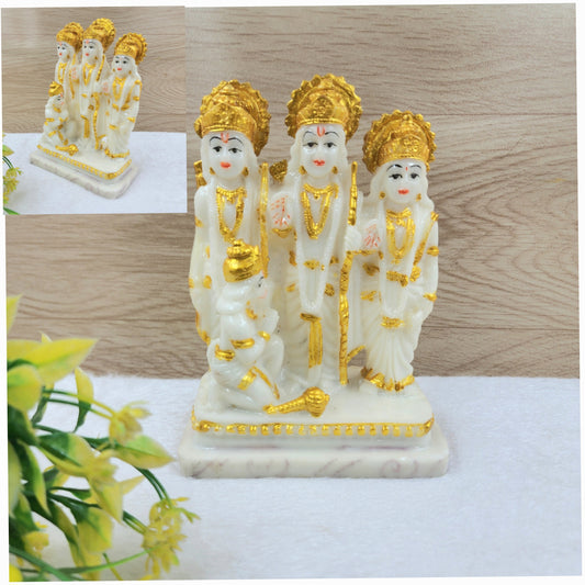 Beautiful Ram Darbar With Hanuman Ji [ White colour ]