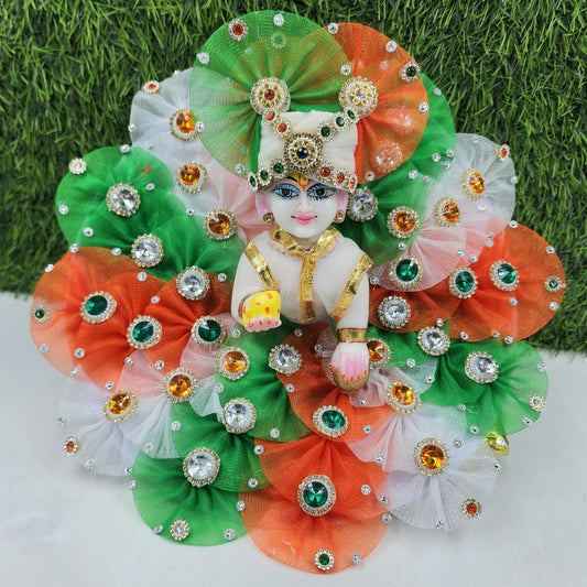 Tricolour Kalangi Heavy Dress for Laddu Gopal Ji